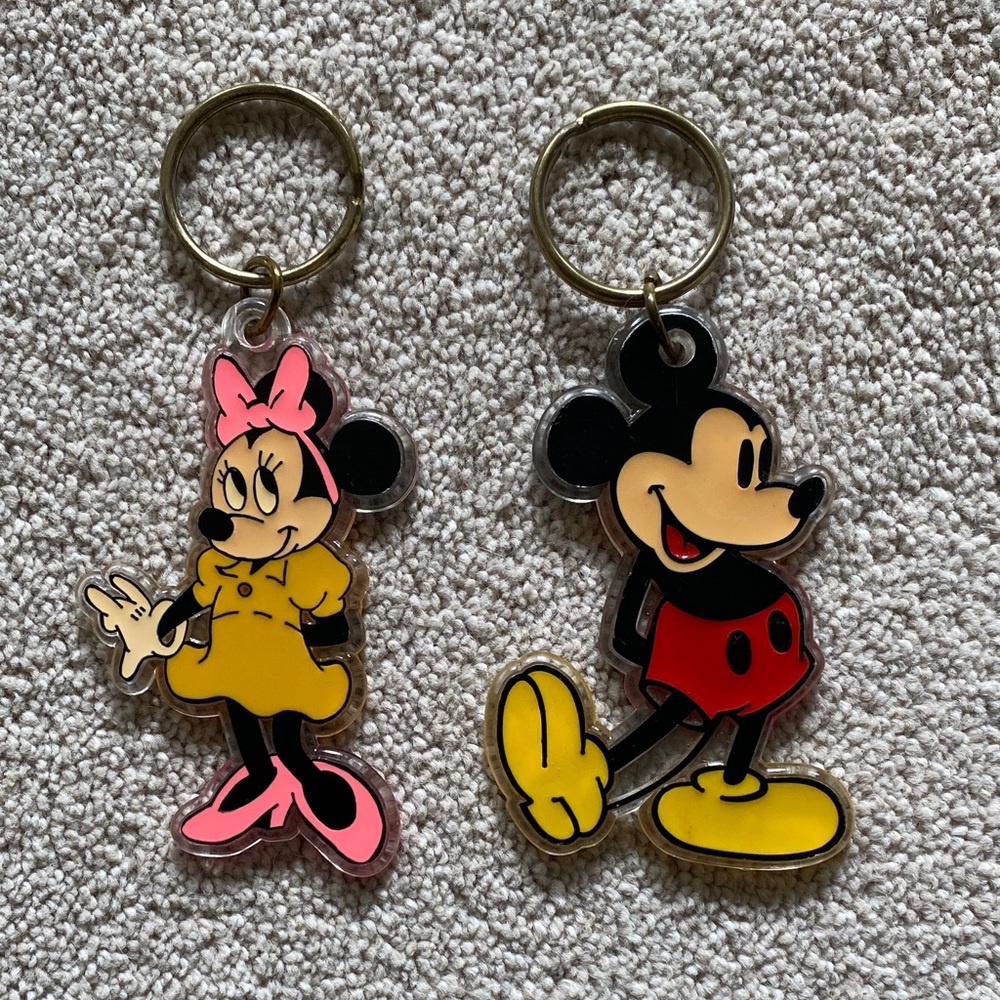 Disney Mickey and Minnie Mouse Keychains